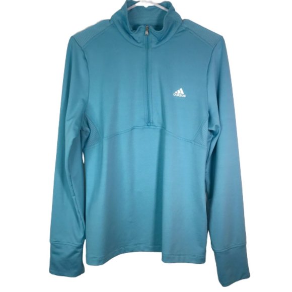 adidas Jackets & Blazers - Adidas Quarter Zip Running Long Sleeve Track Jacke